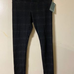 Black and gray plaid leggings